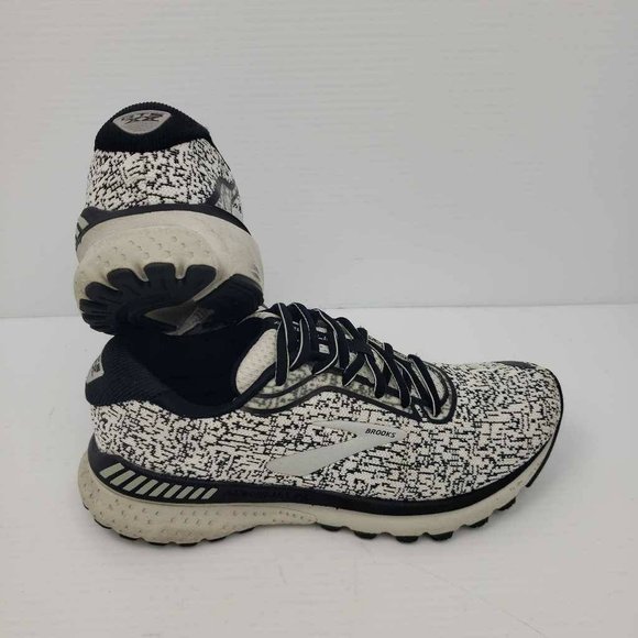 Brooks Womens Adrenaline GTS 20 Running Shoes White Black 1202961B167 Knit 8.5B - Picture 3 of 16